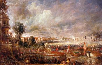 John Constable : The Opening of Waterloo Bridge seen from Whitehall Stairs